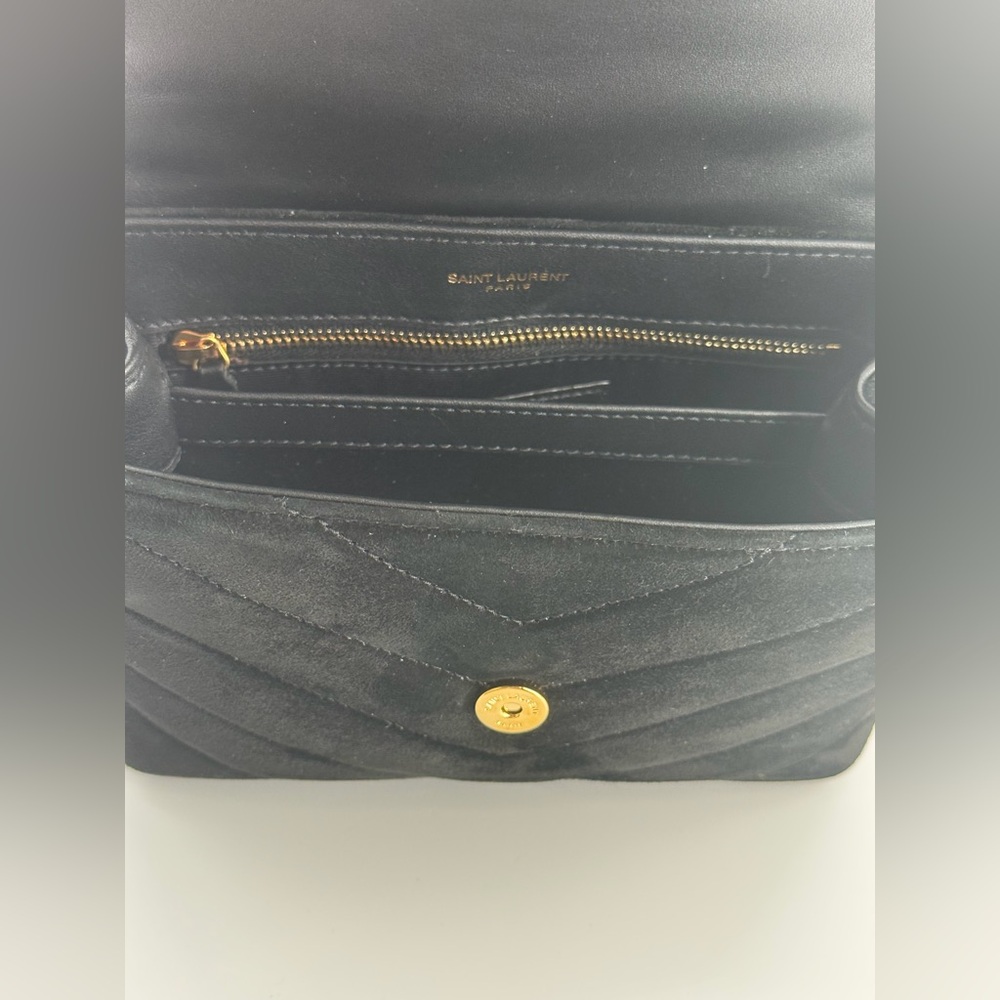 Sain Laurent Black Suede Loulou Toy Handbag - Picture 10 of 13